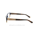 Lunettes de cadres optiques majuscules fabriquées à la main lunettes avec charnière métallique en or